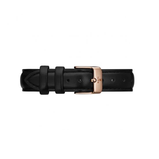 Schwarz Leder rosegold 32mm