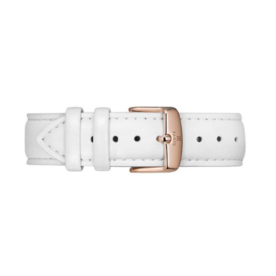 Weiss Leder rosegold 40mm